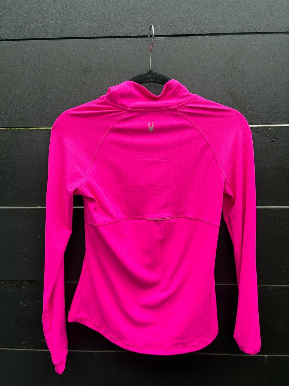 Spyder Active Hot Pink Ribbed Quarter Zip Pullover XS - Picture 5 of 5